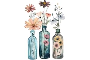 HLEIUKT Dipingi con i Numeri per Adulti Bambini, Fiore DIY Paint by Numbers Kits, Dipingi con i Numeri con Pennelli Pittura a Pigmento per la Decorazione della Casa Senza Cornice 40x50cm