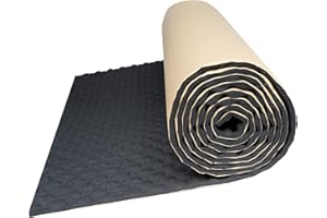 A ABSOPRO Tapis Isolation Auto Voiture Insonorisant Barrière Acoustique Coton Mélanges Noir 100x50cm