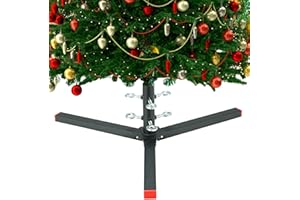 Starbover Weihnachtsbaumständer für Künstliche Bäume, Christbaumständer Metall für Stämme von 1,9cm-3,2cm, Tannenbaumständer Weihnachtsbaumhalter Stand für 4-7FT Künstliche Bäume, Schwarz