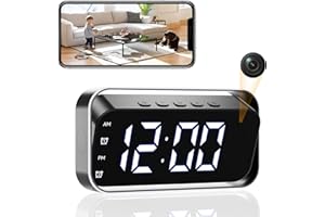 TCCBAC Mini Cámara Espía, WiFi Cámara Oculta Camara Vigilancia Interior Ultra HD 4K , Lente Gran Angular de 150°, Transmisión en Tiempo Real, con Visión Nocturna, Detección de Movimiento