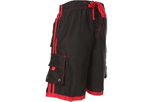 Sakkas Hommes Boardshort/Maillot de Bain Planche Patins Rayures Contrastées