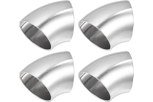 A ABSOPRO Tubo di scarico a gomito a 45 gradi, diametro esterno 32 mm, tubo di scarico a gomito (set di 4)