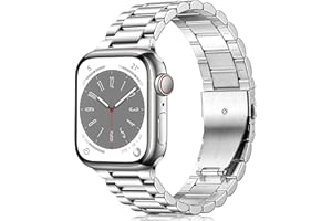 Netolo Metalowy pasek do zegarka Apple Watch 49 mm, 45 mm, 44 mm, 42 mm, 41 mm, 40 mm, 38 mm, pasek ze stali nierdzewnej, kompatybilny z Apple Watch SE SE 2 / iWatch serii 9, 8, 7, 6, 5, 4, 3, 2, 1
