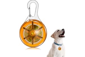 WEEWOODAY Pet Collar LED Light Clip-on Pet Light Dogs and Cats Safety Waterproof Collar Pendant for Night Walking Running Riding (Orange)