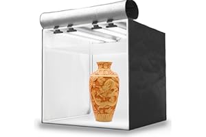 HAVOX - Fotostudio HPB-60XD - Maße 60x60x60cm - 4X Dimmbare LED-Beleuchtung Tageslicht 5500k - 26,000 Lumen - CRI 93 - Machen Sie Ihre Kommerziellen Fotos zu E-Commerce