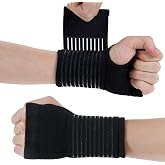 ACWOO Wrist Brace Tendonitis Wrist, 2pcs Adjustable Carpal Tunnel Wristbands, Breathable Elastic Carpal Tunnel, Sports Wrist