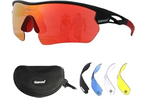 OUTDOORSPARTA Occhiali da ciclismo sportivi polarizzati occhiali da ciclismo occhiali da guida con 5 lenti intercambiabili per adulti