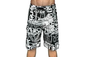 PVUCPOT Short de Plage Homme Maillot de Bain Shorty Séchage Rapide Maillot Surf Boardshort Homme Long Shorts de Sport Homme Hawaïen Short de Plage Imprimé