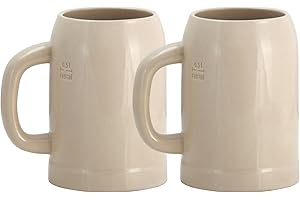 RASTAL Lot de 2 chopes à bière Grenzauer Humpen de 0,5 l avec trait de repère