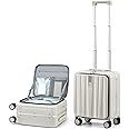 Hanke 16 Inch Underseat Carry On Luggage with Wheels,Top Opening Small Hard Shell Suitcases for Weekender Trip, Lightweight Tsa Approved Travel Luggage