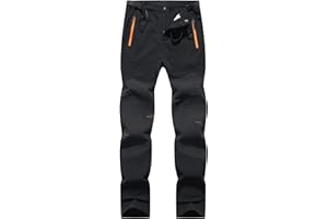 BenBoy Pantalones de Nieve Montaña Mujer Impermeables Invierno Calentar Pantalones Trekking Escalada Senderismo Esquiar Softshell