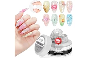 MIZHSE 30g Clear Builder Nail Gel For Nails Non-stick-hand Builder Gel Solid Nail Sculpture Gel Extension Strengthening Nail Decoration UV/LED Quick Extension