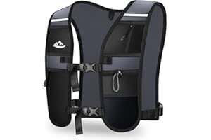 Rolgno Chaleco Running, Chaleco Hidratacion Trail Running Ligero y Transpirable con 2L Gran Compartimento, Mochila Hidratacion Reflectante para Hombre y Mujer, Correr, Senderismo, Ciclismo, Maratones