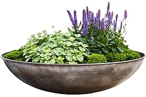 ‎ROSTIKAL Rostikal Cortenstahl Pflanzschale Vintage – Ø 53 cm – Handgefertigte Metallschale zum Bepflanzen – Ohne Rost, entwickelt Patina – Langlebig & Wetterfest – Gartendeko für Garten, Balkon, Terrasse