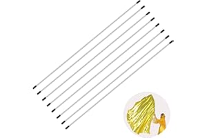 Baisdan 8 Piece Flex Rods, 35 in Worship Flags Bendable Flexible Sticks for Worship and Praise Flag Dance Accessory 3 Diffrence Length