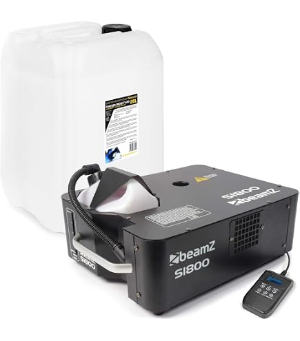 Máquina De Niebla Baja BeamZ ICE1800 MKII - 1800W, Depósito De 2.5L, Mando A Distancia, Efecto Humo En El Suelo Para Fiestas Y Eventos