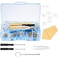 NALACAL Eyeglasses Repair Kit, Sunglasses Repair Kit, Includes Glasses Screws and Screwdrivers, Glasses Nose Pads, Glasses Cloth, Tweezer, for Glasses, Sunglasses, Watch, Repair Kit - 500 Pcs