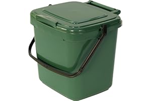 ALL-GREEN Green Kitchen Compost Caddy - for Food Waste Recycling (7 Litre) - 7L Plastic Composting Bin