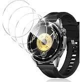 Yenwen 4 Pieces Screen Protector for Huawei Watch GT6 46 mm, 9H Hardness Tempered Glass Film for Huawei GT 6 46 mm, Anti-Scra