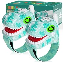 Gioco Sparatutto Dinosauri Con 2 Pistole A Pompa – Bersaglio Mobile LED, 24 Palline Di Schiuma, Per Bambini 3+