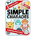Spinning Poodle Games Simple Charades - A Super Simple Set of Fun Charades Picture Cards for Kids and Families