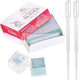 HATANSE 50 Microscope Slides and 100 Cover Glass Slides, Prepared for Microscope and Science Biology Study in Laboratory, for