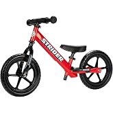 Strider 12 spor bisikleti, kırmızı - 1 ila 4 yaş arası &ccedil;ocuklar i&ccedil;in pedalsız denge bisikleti - emniyet pedi, dolgulu oturak,