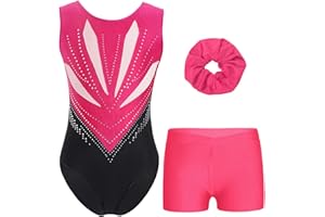Oyolan 3 Pièces Ensemble de Gymnastique pour Fille Enfant