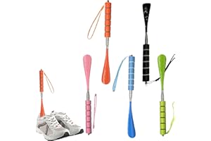 SUQ Chausse Pied Lazy Shoe Helper, 4pcs Chausse-Pied Unisexe, Paresseux Shoehorn, Convient à Toutes Les Tailles de Pieds, Aide Chaussures Paresseux, Corne à Chaussures Portable