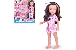 Nancy - Beauty Fridge, Muñeca Preparada para una Rutina de Belleza, Accesorios de Maquillaje con Nevera, Enfría de Verdad con una Placa de Hielo, +3 años, Famosa (NAC74000)