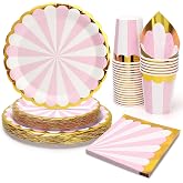 PARTY GO Disposable Circus Party Tableware, 96 Pieces Includes Plates, Cups and Tissues, for Birthday Parties, Holidays, Wedd