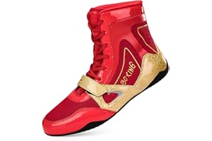 BLBK Boxing Shoes Men's Wrestling Shoes Youth Muay Thai Kickboxing Sparring Boxers Trainers Martial Arts Shoes Breathable Bodybuilding Boxing Boots