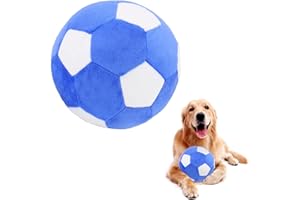 PIANG GOUER Juguete interactivo para perros de fútbol, pelota de juguete para perros con chirrido de peluche, pelota de rompecabezas para perros, pelotas para perros medianos y grandes, 7,1