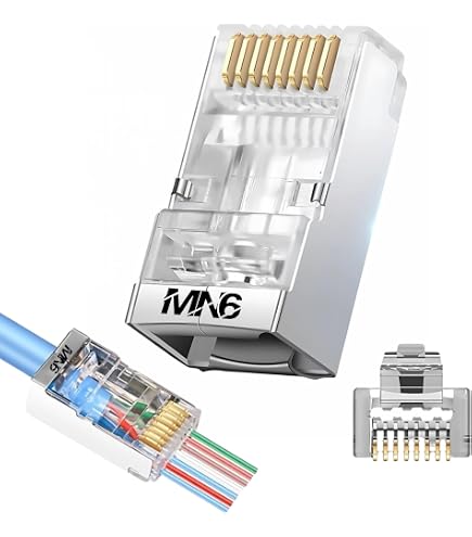 Alfais 4388 Yeni Nesil Delikli Metal Rj45 Jack İnternet Cat Kablo