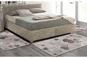 CONFEZIONI GIULIANA Conf. Giuliana - Tris Tappeto Moderno Stile Tirolese Camera da Letto scendiletto 3 tappeti Amore Cuori Beige