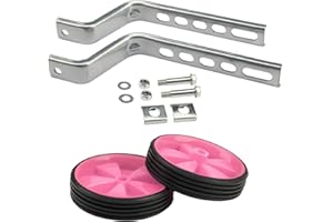 Jamiah Bicycle Training Wheels for Kids Bike Stabilizers Support Wheels for 12-20" Inch Bicycle (Pink)