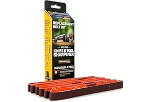 Kit de courroies grain moyen WORK SHARP - WSSA0002704 Kit de courroies d'affûteur de couteaux et d'outils - Abrasifs à l'oxyde de céramique de qualité supérieure pour les applications d'affûtage