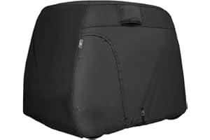 Explore Land Funda impermeable 600D para carrito de golf, se adapta a la mayoría de carritos de golf de 2 pasajeros (negro)