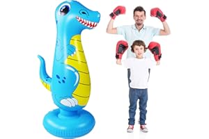 LNCBOC Saco de Boxeo de Pie para Niños, 120cm/49.2inch, Juguete de Boxeo Independiente para Fitness, Pesado