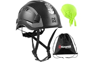 HEARMOR Casque d'escalade pour travaux en Altitude et Alpinisme, Casque ABS Unisexe avec capteur UV réfléchissant EN12492