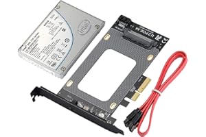 MZHOU Scheda di Espansione U.2 PCI-E, Adattatore da SFF-8639 a SSD, Adattatore PCI-E 3.0 X4 SATA Supporta il Protocollo Standard NVME / WIN7 / 8/10/32 / MAC/LINUX