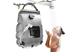 YeahBoom Borsa per Doccia Solare,20 L Borsa da Campeggio Solare,Doccia Sacca Campeggio Portatile con Tubo,soffione Rimovibile, Flessibile,Escursionismo Trekking All'aperto Borsa da Bagno