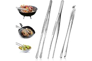 3 stycken kokpincetter rostfritt stål professionell kökspincett grillpincett köttpincett lång pincett matlagning för matlagni