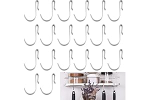DabbOo Crochets en S 20Pcs Crochets de Suspension en Forme de S Multifonctions Inoxydable Mini Petit Crochet S Ornementaux Adapté pour Accrocher sur des Supports étroits Suspendre des Articles
