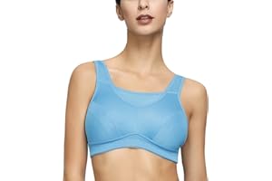 Deyllo Women's Sports Bra High Impact Plus Size Sports Bra Wirefree Workout Running Yoga Bra