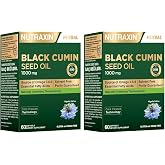 Nutraxin Black Cumin Seed Oil &ndash; Soğuk Sıkım &Ccedil;&ouml;rek Otu Yağı, 1000 mg, 60 Yumuşak Kaps&uuml;l &ndash; Helal Sertifikalı Takviye Edici Gıda