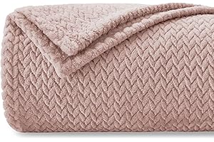 Homebliss Kuscheldecke 150 x 200 cm Flauschig Fleecedecke,Decke Couch Blanket,Super Weiche Fleecedecke als Sofaüberwurf-oder Bettüberwurf,Tagesdecke - Rosa