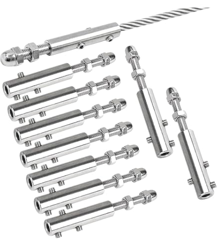 Tensionatore Per Ringhiera In Cavi Acciaio Inox 316 - Zelk - Terminale A Perno Passante 1/4