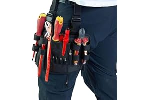 SAMAMOCA Werkzeugtasche Gürtel mit Gürtelclip，Elektriker Werkzeuggürtel Herren，Gürteltasche Arbeit，Handwerker Gürtel，Gürteltasche Werkzeug，Werkzeug Holster，Beintasche，Mehrere Taschen für Handwerkzeuge