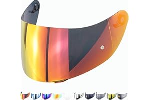 Everalo Compatible with Agv K1 Visor - K3sv - K5 - K5s - K1s - S4sv - Horizon - Skyline - Strada - Stealth sv - Compact - Helmet Visor Gt2 Pinlock Ready (Red)